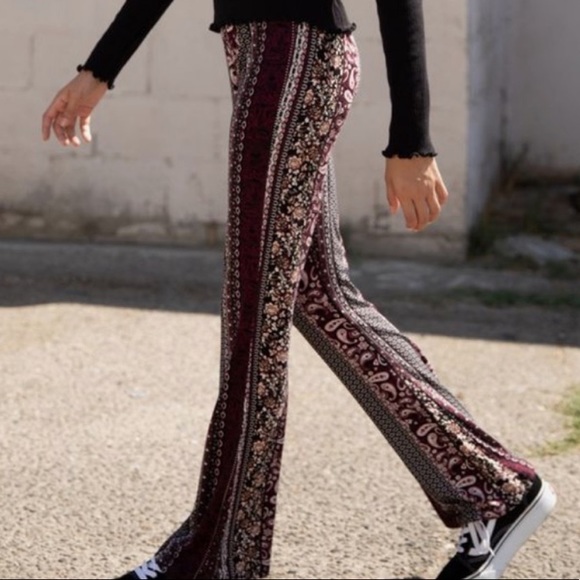 Tillys Bell Bottom Flare Burn Out Pants 